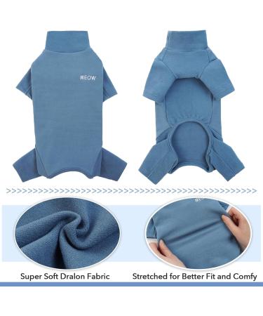 XXL Blue Sphynx Cat Sweater - Warm Turtleneck Jumper Costume Coat for Hairless Cats & Kittens - Buy Online on GoSupps.com