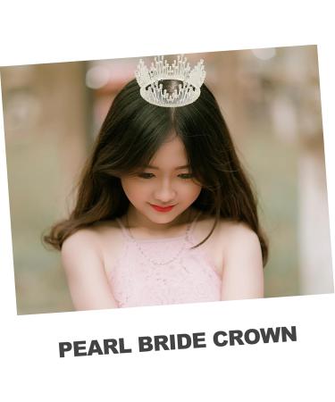 Fashion Headwear Baroque Pearls Headpiece for Women Princess Crowns Rose Gold Headband Wedding Pearl Headband for Wigs Wedding Crown Prom Crown Hair Accessories Bride Wedding Dress 15*15*8.5cm Silver - Buy Online on GoSupps.com