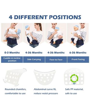 AGUDAN Baby Hip Carrier - Ergonomic Waist Stool for Toddler Gray-2 - Buy Online on GoSupps.com