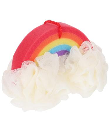 Beaupretty Loufa Puff Scrubber 1pc Rainbow Bath Ball Bath Sponges Kids Shower Stool Rainbow and Cloads Newborn Bath Wash Puff Wash Ball Puff Infant Tub Puff Scrubber Ball Baby Take a Bath