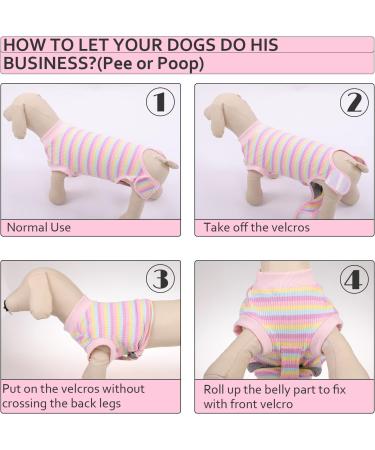 Buy Surge Suits for Dogs | Healing & Protection Vests for Surgery - XS A-ROSA Pink Stripes - Buy Online on GoSupps.com