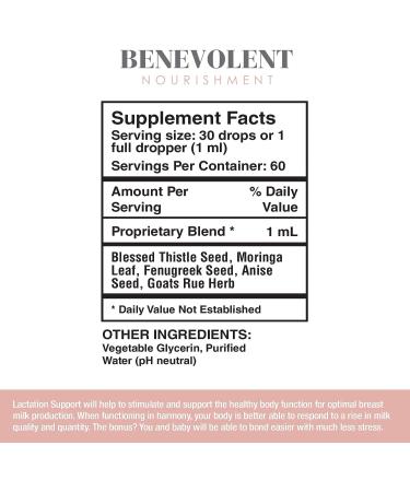 Lactation Supplement Organic Liquid - Breastfeeding Support for Mothers - Fenugreek Blessed Thistle Goats Rue Herb - 2X Absorption - No Alcohol or Sugar - Buy Online on GoSupps.com