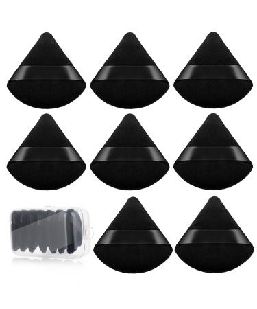 Buy WLLHYF 8Pcs Triangle Powder Puffs - Washable & Reusable Velour Cotton Makeup Sponge for Face & Under Eyes - Perfect Loose Powder Tool (Black) - International Shipping Available - Buy Online on GoSupps.com