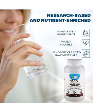 One Planet Nutrition Nano Shilajit 250 mg Veggie Capsules (120 Servings) 40-60% Fulvic Acid Nano for Enhanced Absorption Rich in Minerals Non-GMO Vegan Gluten Free - Buy Online on GoSupps.com