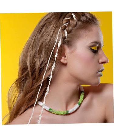 minkissy Pearl Chain Hair Clip Hair Pearls Bridal Hair Pieces Head Piece for Wedding Bride Hair Jewelry Hair Extension Chains Hair Ties for Girls Hair Extension Tassel Hair Extension Clip - Buy Online on GoSupps.com
