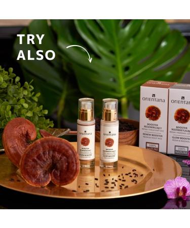 Orientana - Natural Face Illuminating Booster Reishi & Rhodiola | Vegan Glow Day Cream | Anti Aging Moisturiser | Dark Spot Pigmentation Treatment | Firming Hydrating Mature Skin - 30ml - Buy Online on GoSupps.com