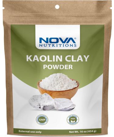 Nova Nutritions Kaolin Powder 16 OZ (454 Gram) - for Facial Body  Mask & Skin - Natural Regenerator