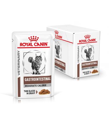 ROYAL CANIN Cat Gastro Intestinal Moderate Calorie Cat Food 12 x 85 g Variety 85 g (Pack of 12)