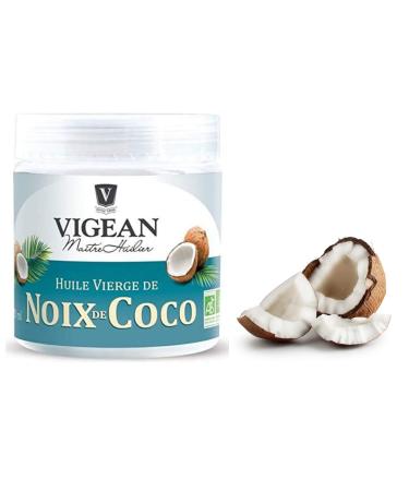 Vigean Vigean - Organic Virgin Coconut Oil 250ml - Pack of 3 - Sold as a Pack - Free Delivery in France