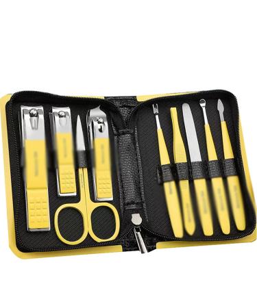 Nail Scissors Nail Clipper Set Stainless Steel Fingernail and Toenail Clipper Cutters with Nail File Sharp for Men Women Toenail Clippers Yellow