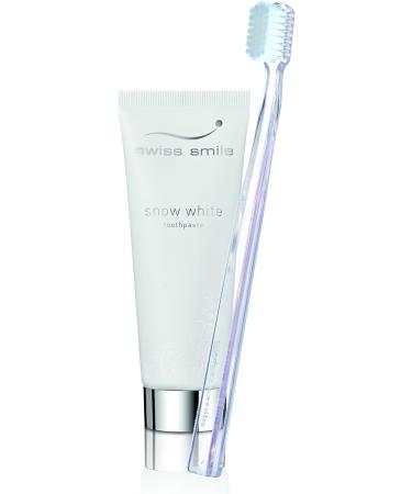 Swiss Smile Snow White Toothpaste & Toothbrush Set | 75 ml | International Shipping - Buy Online on GoSupps.com