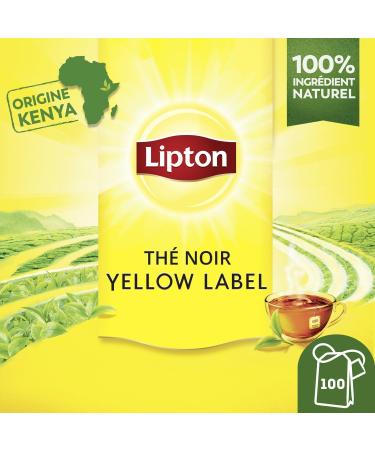 LIPTON Th Noir Intense du Kenya Saveur Riche et Authentique Bo te 100 Sachets - Le lot de 3