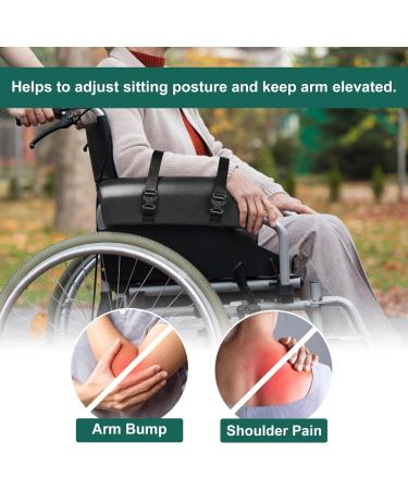 Lateral Support with Nylon Cover Comfort & Pressure Relief Wheelchair Arm Rest Cushion with Arm Trough & Arm Strap Lateral Arm Support Pad Contoured Wheelchair Cushion for Better Posture(A Pair) - Buy Online on GoSupps.com