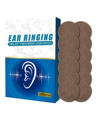 Tinnitus Relief for Ringing Ears, Natural Herbal Formula Ear Ringing Relief Patches, Effectively Relieves Hearing Loss and Ear Pain, 12 PCS