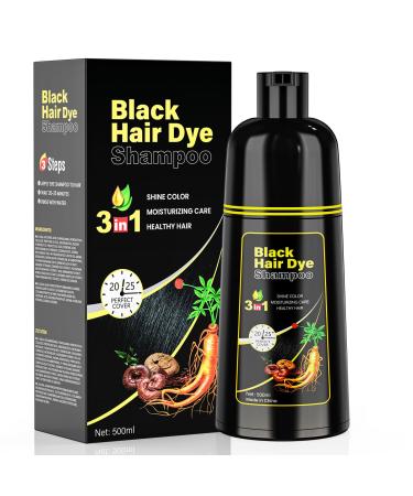 Evil Black Hair Dye Shampoo 3 in 1 Hair Color Shampoo for WomenMen for Gray Coverage for Instant Herbal Natural Hair Dye