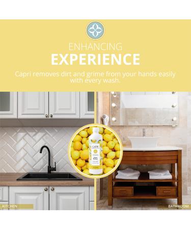 CAPRI ESSENTIALS Hand Soap Liquid Natural Household Cleaning Supplies Gentle Plant Based Aromatic Hand Wash with a Blend of Essential Oils Removes Dirt & Grime Lemon Verbena Scent 16 FL Oz 1 Count (Pack of 1) - Buy Online on GoSupps.com