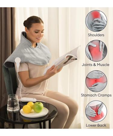 GENIANI XXL Heating Pad for Neck and Shoulders 22x24 - Neck Pain Relief - 6 Heat Settings - Auto Shut-Off - Ideal Gifts for Men and Women - Buy Online on GoSupps.com