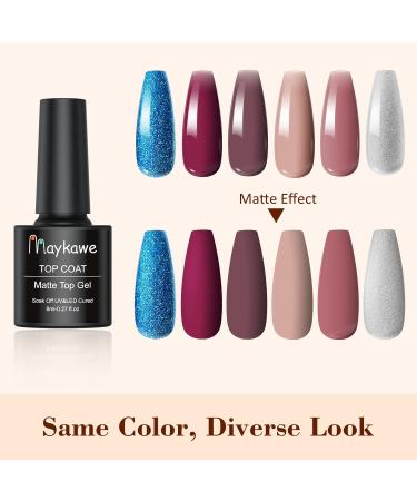 Maykawe Base Coat Top Coat Gel UV Set - No Wipe Base & Glossy/Matte Finish | 3x8ml | Soak Off Gelnail Protective Gel for Nail Studio - International Shipping Available - Buy Online on GoSupps.com