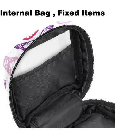 MUOOUM Women's Portable Menstrual Cup Bag - Cow Red Gold Pattern Storage Bag with Zipper for Teens & Women - Buy Online on GoSupps.com