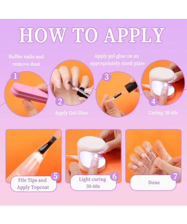 BISHENGYF Gel Nail Extension Starter Kit with Lamp - 2-In-1 Nail Glue & Base Gel, 120 Stiletto Nail Tips, LED Light, Acrylic Clipper - DIY Manicure Set (Black) - Buy Online on GoSupps.com