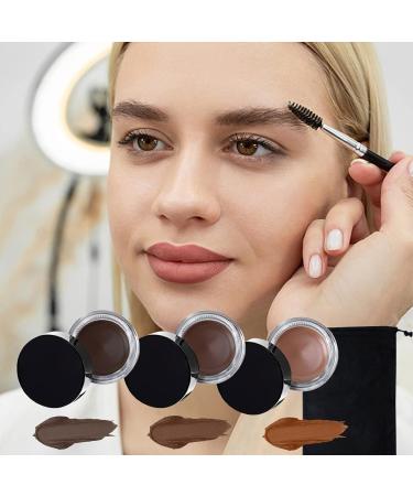 2 Brow Pomade - Makeup Brow Stamp Set of 6 Long-Lasting Waterproof & Smudge-Proof Include Brow Stencil Sponge Applicator Dual Angled Brow Brush Brow Shaper for Women Pochy 2 Pcs a - Buy Online on GoSupps.com