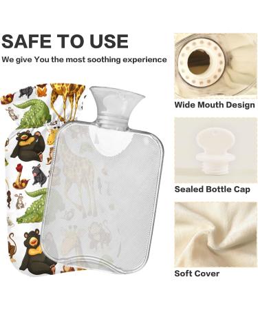 Naanle Giraffe Hot Water Bottle - 1L Transparent Heat & Cold Therapy | Pain Relief for Hands & Feet | Ideal for Bed Use - Buy Online on GoSupps.com