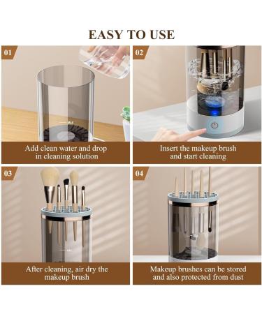 2024 New Electric Makeup Brush Cleaner Cosmetic Brush Cleaner Makeup Brush Cleaner Automatic Spinning Makeup Brush Cleaner Fit For All Size Makeup Brush - Buy Online on GoSupps.com