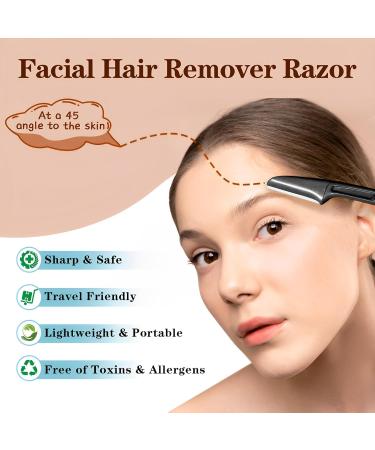 Truein 8 Eyebrow Razors - Foldable Safety Face Razors for Women Multi-Purpose Eyebrow Shaper & Shaver Blades - Buy Online on GoSupps.com