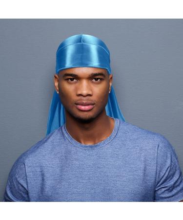 ASKNOTO 6-Piece Silky Durag Headwraps Pack for Men and Women - Long Tail, Wide Straps - 6 Colors - Buy Online on GoSupps.com