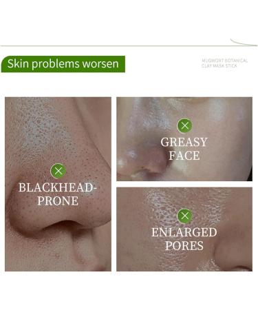 VKaoess Mugwort Clay Mask Stick for Deep Pore Cleansing Green Clay Mask Stick for the face with the Care & Sebum Control Oil Control & Pore Refining all skin types Skin Purifying 2 bottles - Buy Online on GoSupps.com