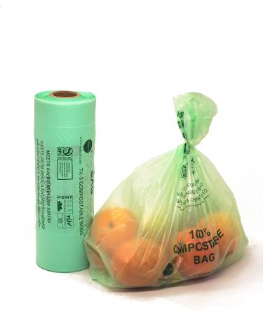 Tankon 250 Count 2.6 Gallon Compostable Produce & Trash Bags - ASTM D6400 BPI & OK Compost Home Certified - Pack of 1 - Buy Online on GoSupps.com