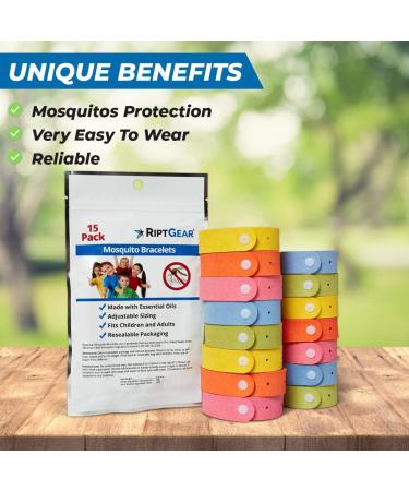 RiptGear Mosquito Bracelets - 15 Pack of Mosquito Bracelets for Kids and Adults  Insect Bracelet  Citronella Wristband - DEET Free Mosquito Wristbands  Camping Accessories - Buy Online on GoSupps.com
