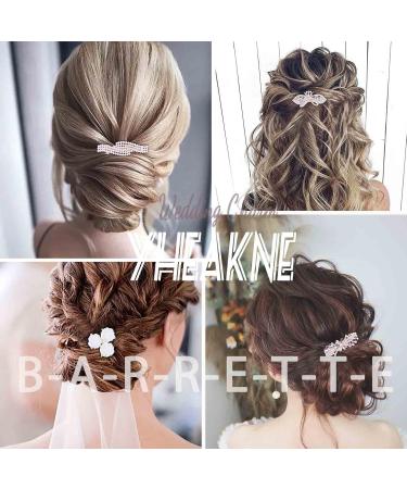 Yheakne Boho Crystal Star Hair Clip Pin Rhinestone Pearl Hair Clip Barrette Vintage Hair Clip Gold Rhinestone Hair Clips Decorative Bobby Pin Shiny Wedding Hair Accessories for Women and Girls - Buy Online on GoSupps.com