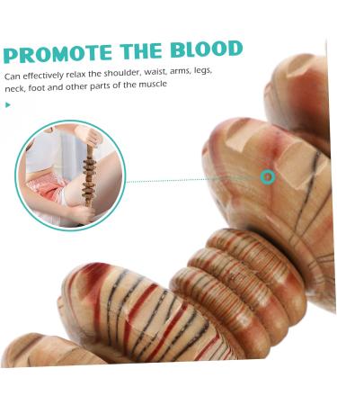 Buy Minkissy 3-Piece Six-Wheel Wood Massager - Neck Shoulder Foot & Abdominal Massage Device | Handheld Manual Massage Tools for Ultimate Relaxation - Buy Online on GoSupps.com