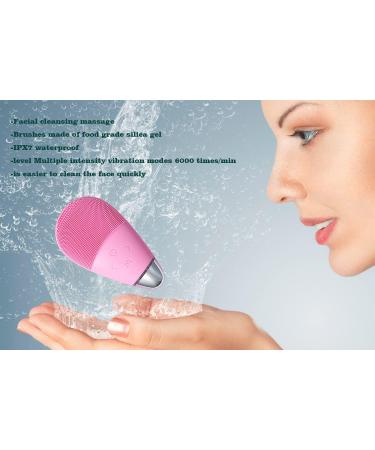 Electric Silicone Facial Cleansing Brush Vibrating Massager - Waterproof & Rechargeable for Deep Cleansing, Blackhead Removal, Exfoliation - Buy Online on GoSupps.com