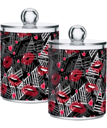 Buy Gairing Q Tip Spender Lips - 4 Pack Abstract Print | Stylish Bathroom Accessories - Buy Online on GoSupps.com