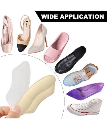 12 Pcs Premium Heel Inserts for Women & Men - Self-Adhesive Heel Protectors for Shoes Too Big - Heel Grips Liners for Relief of Heel Pain - Black & White - Buy Online on GoSupps.com