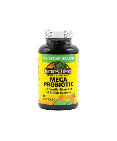 Natures Blend Mega Probiotic Capsules 60 Count Per Bottle