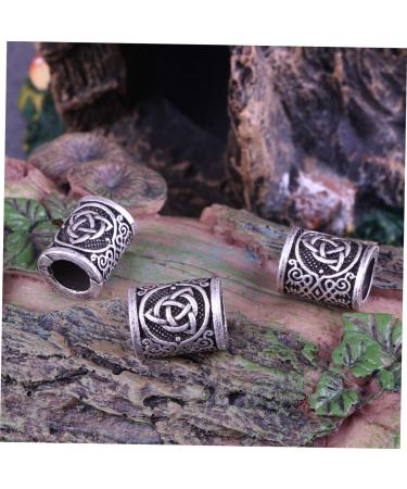 Viking Beard Beads 6pcs for Men - Pirate Ornament Vintage Jewelry Making Tube Beads - Buy Online on GoSupps.com