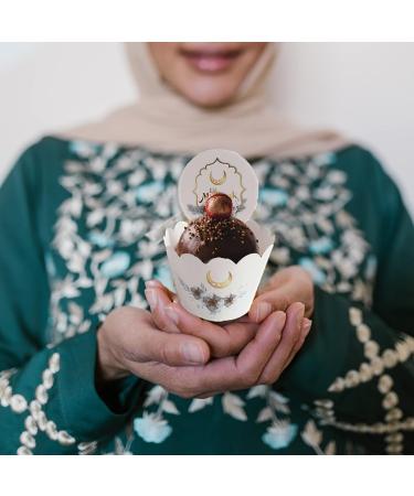 Eid Mubarak Cupcake Topper 12pcs Ramadan Cupcake Toppers Mubarak Eid Decorations Cake Topper For Muslim Festival Party Supplies - Buy Online on GoSupps.com