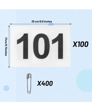 Waterproof Running Bibs with Safety Pins - Multicolor Race Numbers 101-200 - Buy Online on GoSupps.com