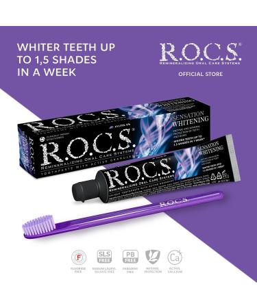 ROCS Toothpaste Sensation Whitening 74g - Premium Whitening Toothpaste for Healthy Teeth | International Shipping Available - Buy Online on GoSupps.com