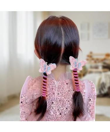 Hair Ties Colorful Telephone Wire Hair Bands For Girls Telephone Lines Hair Bands Ponytail Holder For Girls Kids Teens Pink - Buy Online on GoSupps.com