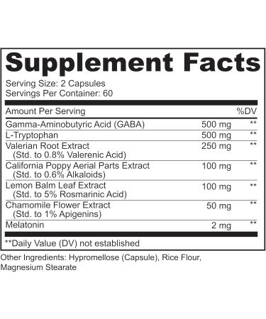 LIVELY VITAMIN CO Snooze Fest - Full REM Cycles - Balanced Sleep - Relax Body & Mind - Rest & Recovery - GABA - Chamomile - Melatonin - Tryptophan - Valerian Root - Lemon Balm - Poppy - 120 Count 120 Count (Pack of 1) - Buy Online on GoSupps.com