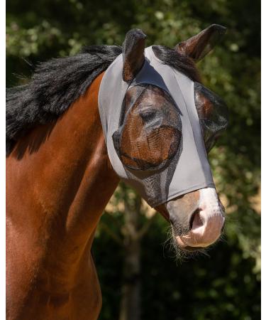 QHP Fly Mask Super Bug (grey Pony) Pony grey