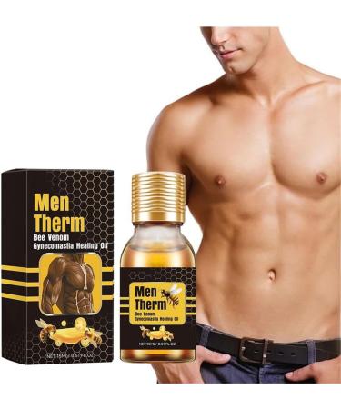 Men Therm Bienengift Oil for Gynecomastia - Tightening Formula Strengthen Chest Muscles (1 Piece) | International Shipping Available - Buy Online on GoSupps.com