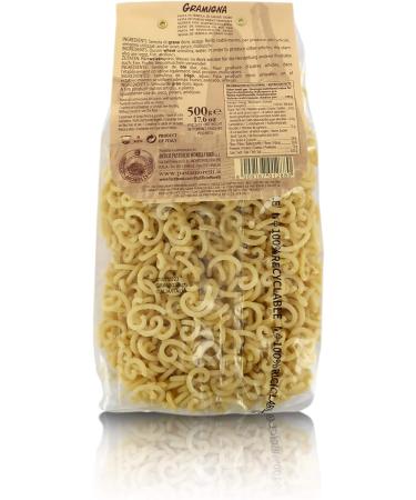 Antico Pastificio Morelli 1860 Srl Gramigna Wheat Semolina Pasta - Regional Italian Typical Pasta - Pack of 6 x 500 g - Buy Online on GoSupps.com