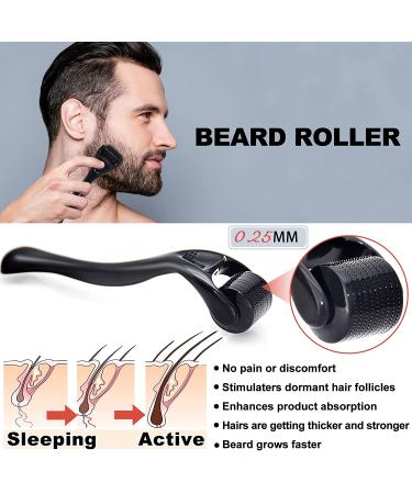 Complete Beard Growth Kit for Men - Beard Roller, Wash, Serum, Oil, Balm, Brush, Comb, Scissor, eBook - Perfect Beard Grooming and Care Gift Set - Buy Online on GoSupps.com