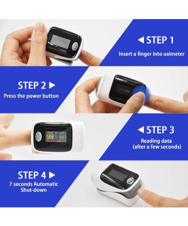 Pulse Oximeter - Oxygen Monitor for Adults | Heart Rate and SpO2 Health Monitor with Lanyard - Buy Online on GoSupps.com