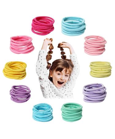 COEETR 200 pieces baby hair tie girl non -metal elastic hair tie 0.2cm colorful elastic hair tie for children babies little girls 200Pcs